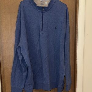 Polo Ralph Lauren Mens 1/4 Zip Up Sweatshirt Blue 4XB